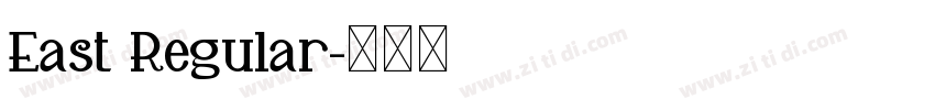 East Regular字体转换